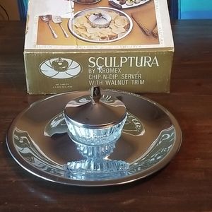 Kromex mid century chip n dip set. New in box.